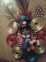 broche alambre con fimo
